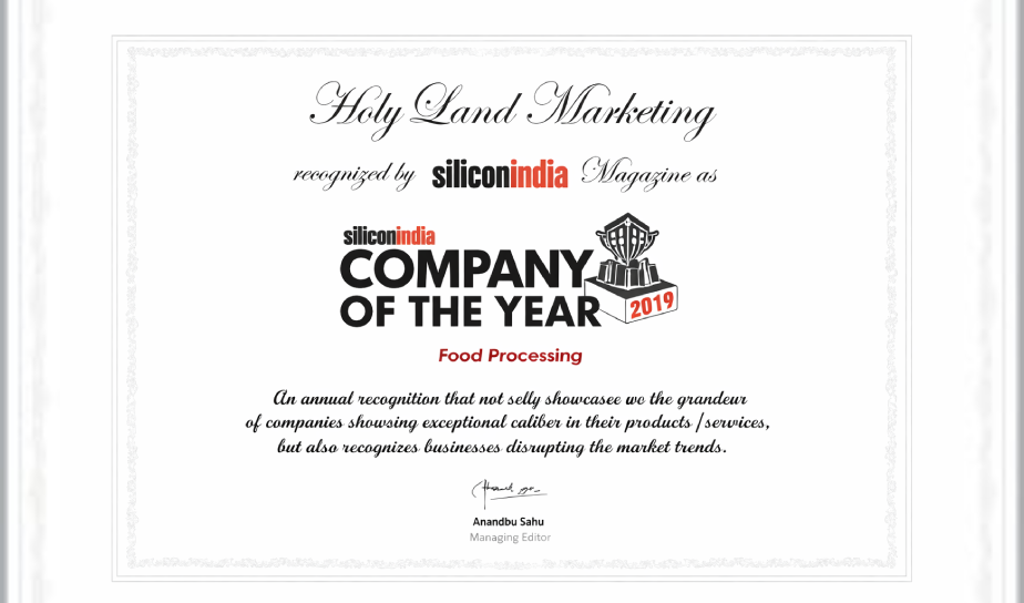 Silicon India – Holyland Marketing Pvt. Ltd. is Company of the Year 2019