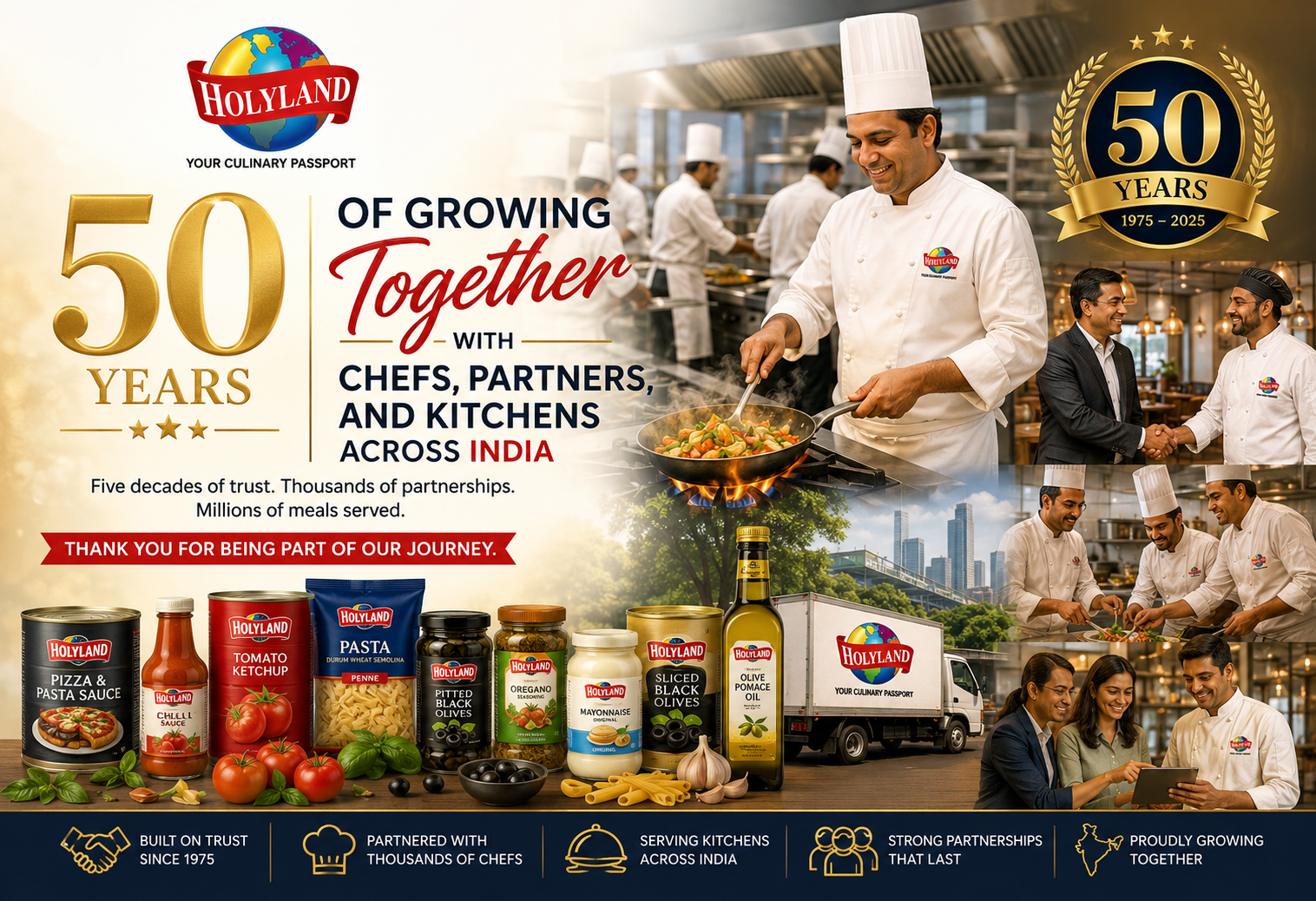 50 years of growing together with chefs, partners, and kitchens across India